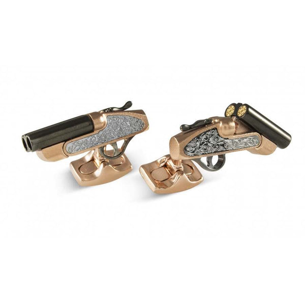 12 Bore Cockable Shotgun Cufflinks