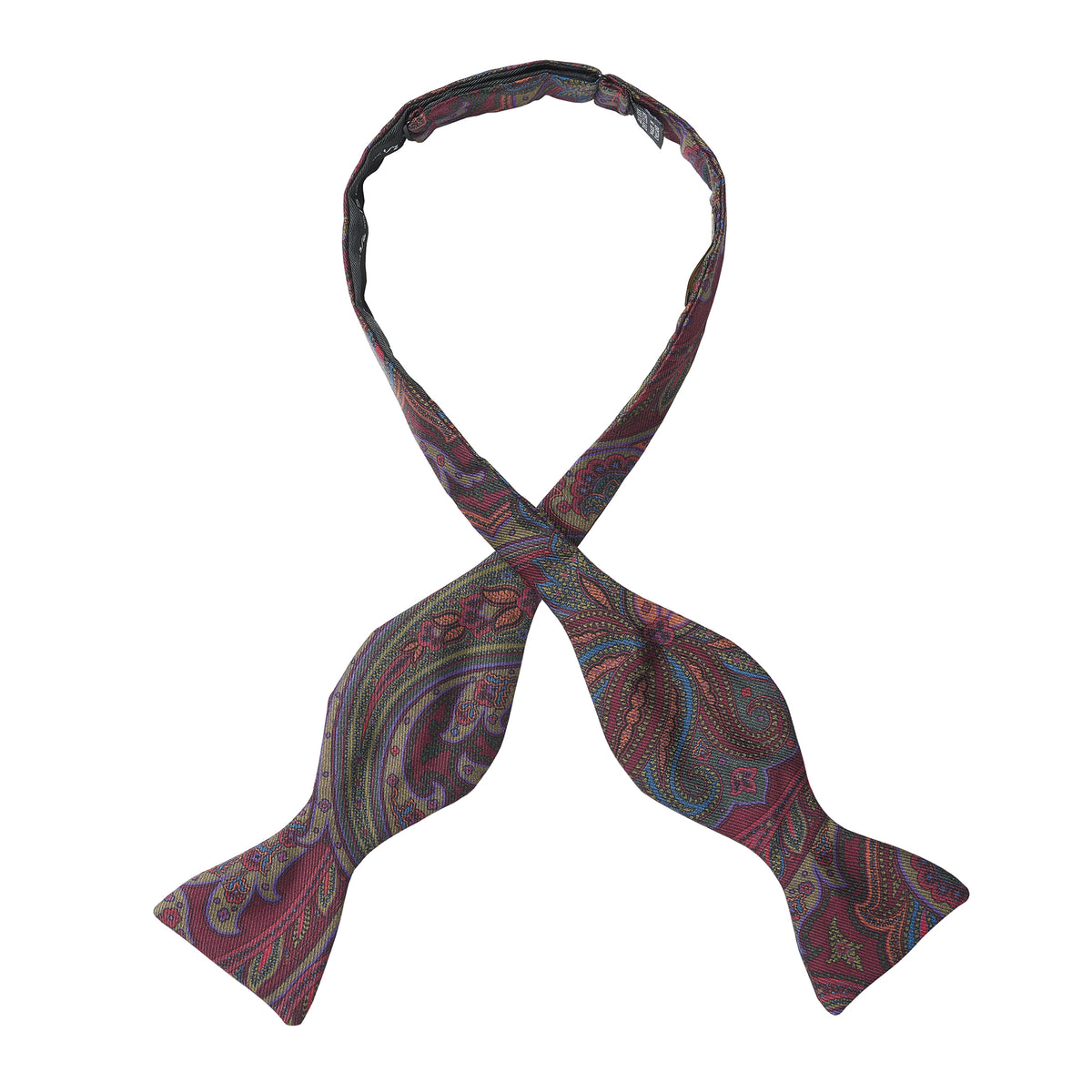 Wine Paisley Madder Silk Bow Tie