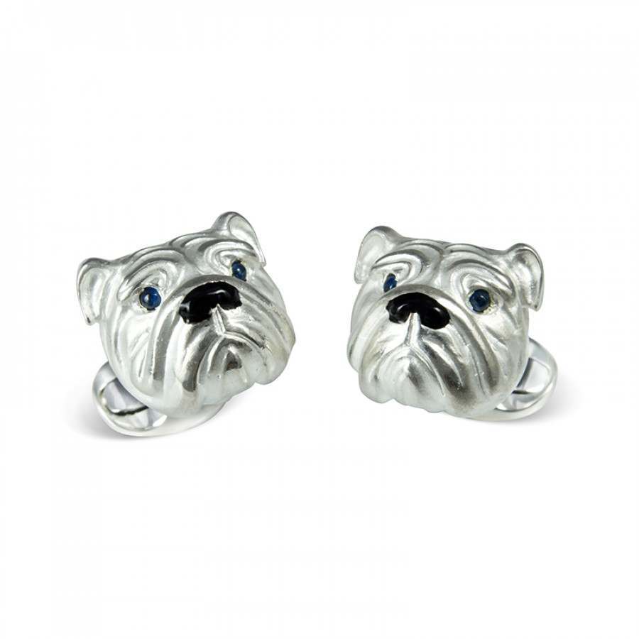 Silver British Bulldog Cufflinks