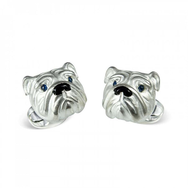 Silver British Bulldog Cufflinks