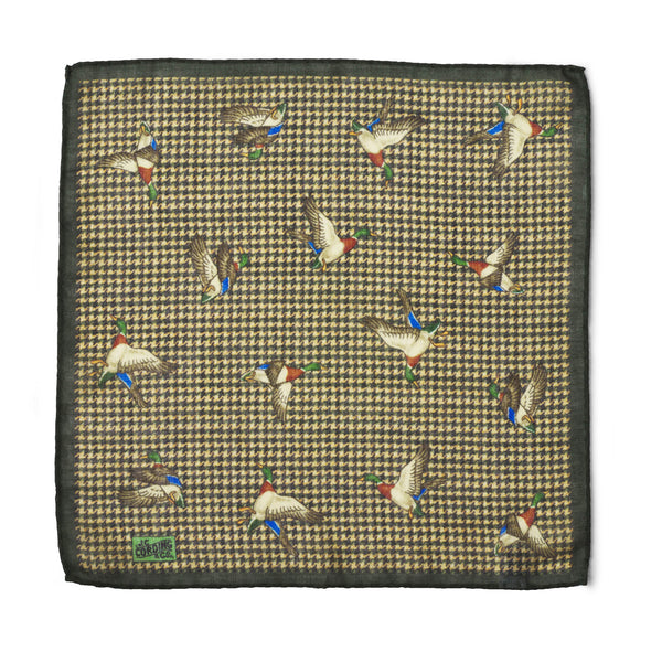 Olive Duck Houndstooth Wool Hank