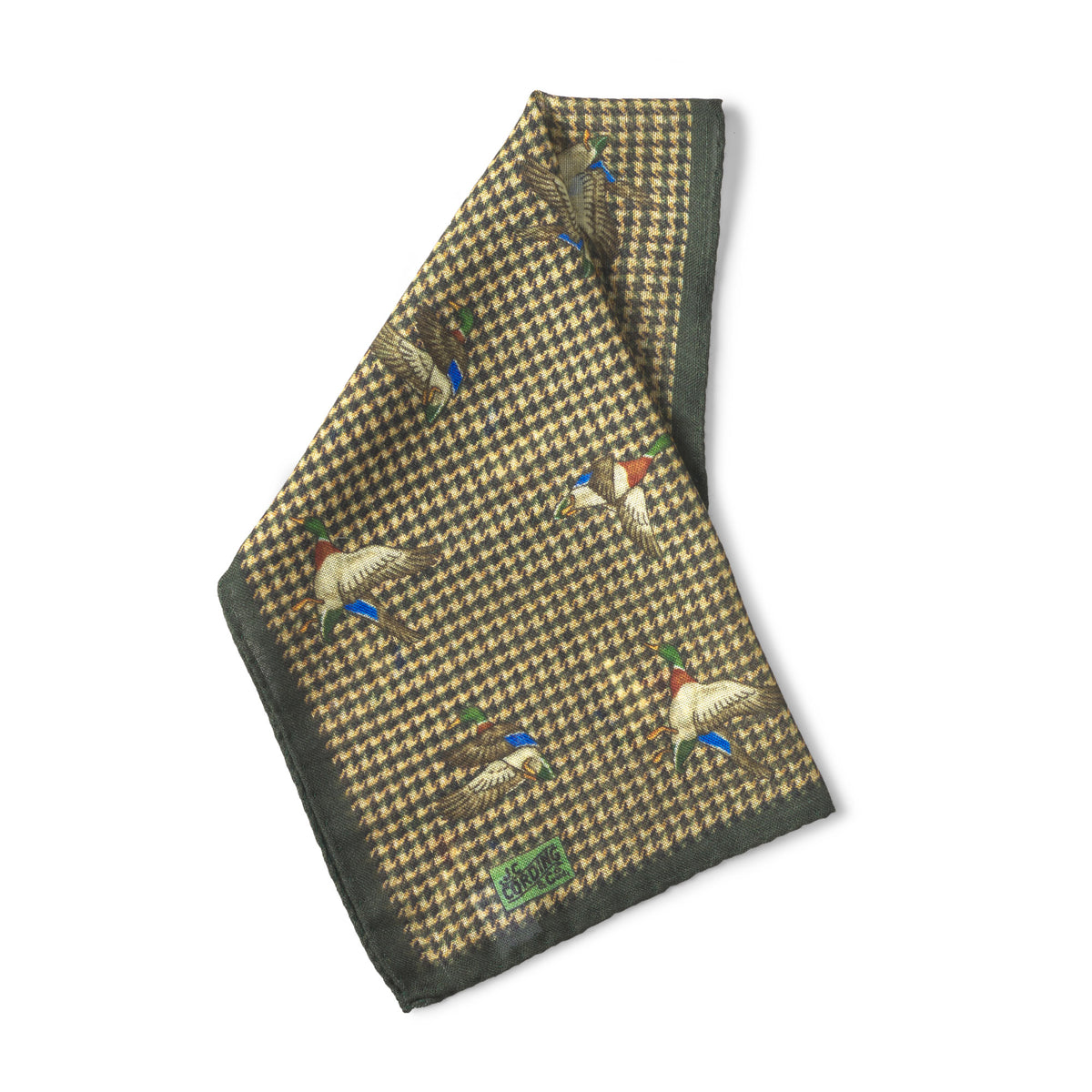 Olive Duck Houndstooth Wool Hank