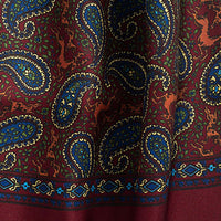 English Wine Madder Print Stag Scarf