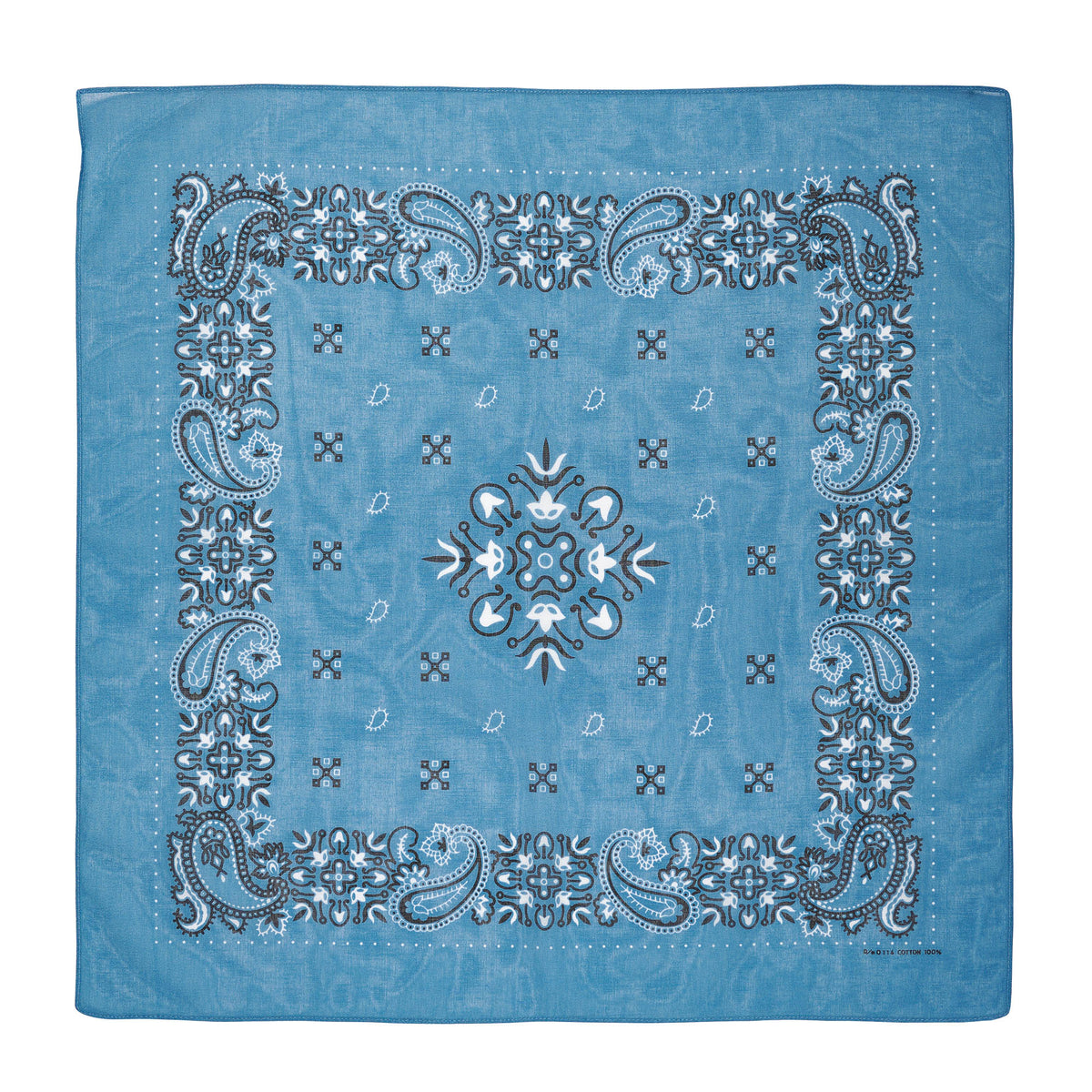Denim Blue Paisley Cotton Bandana