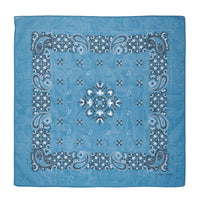 Denim Blue Paisley Cotton Bandana