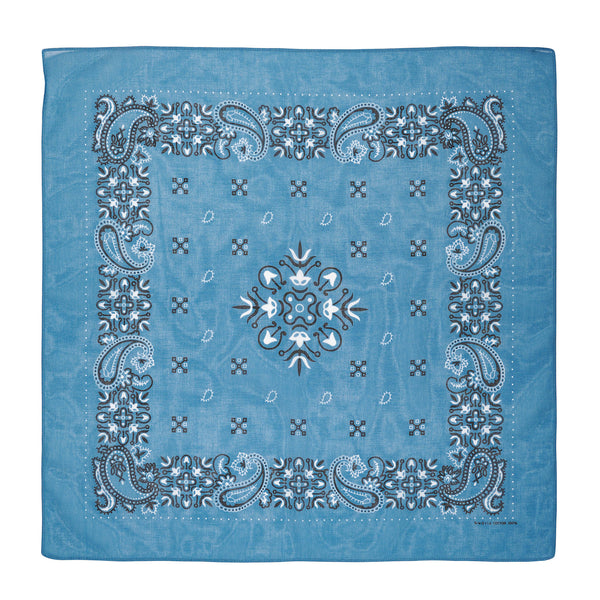 Denim Blue Paisley Cotton Bandana
