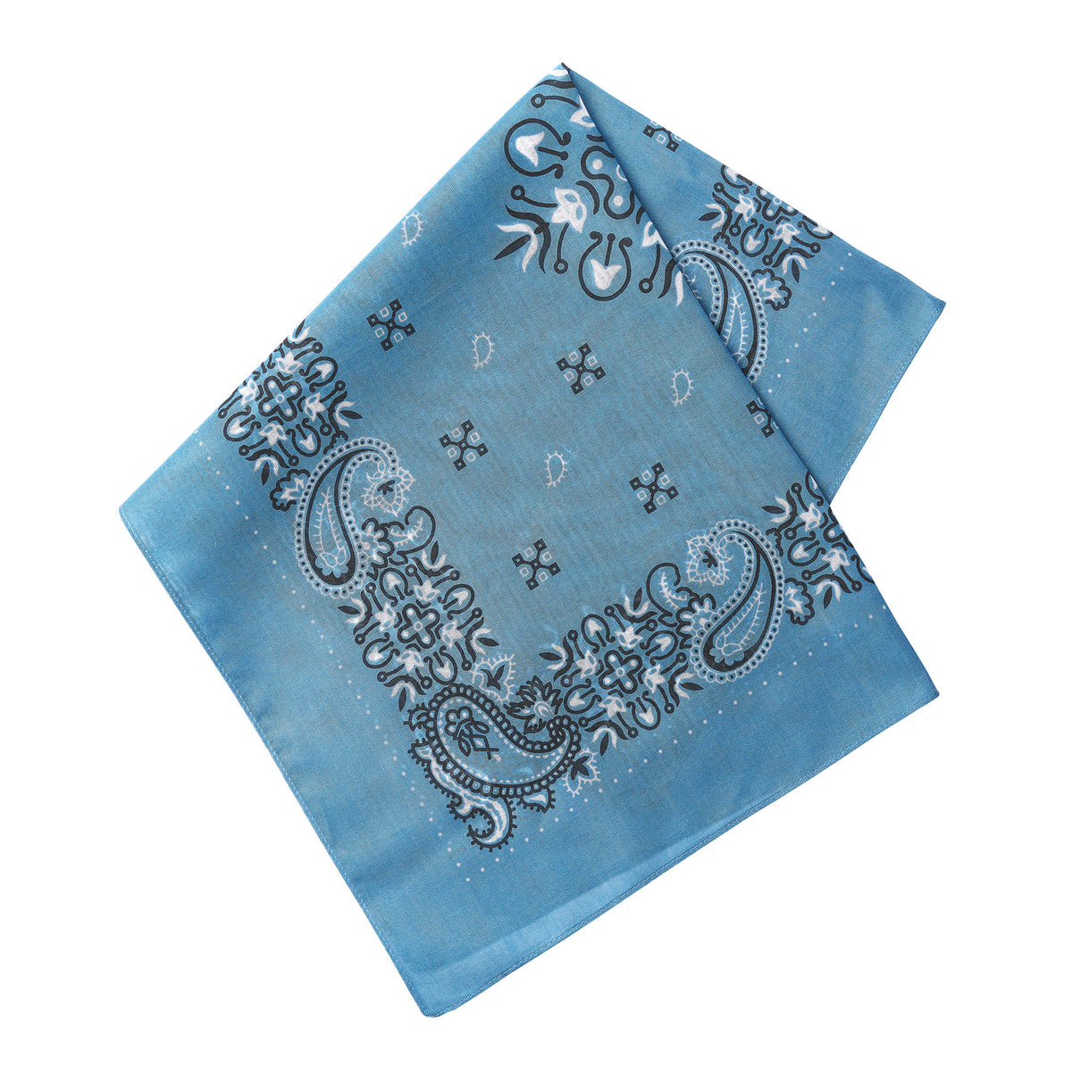 Denim Blue Paisley Cotton Bandana
