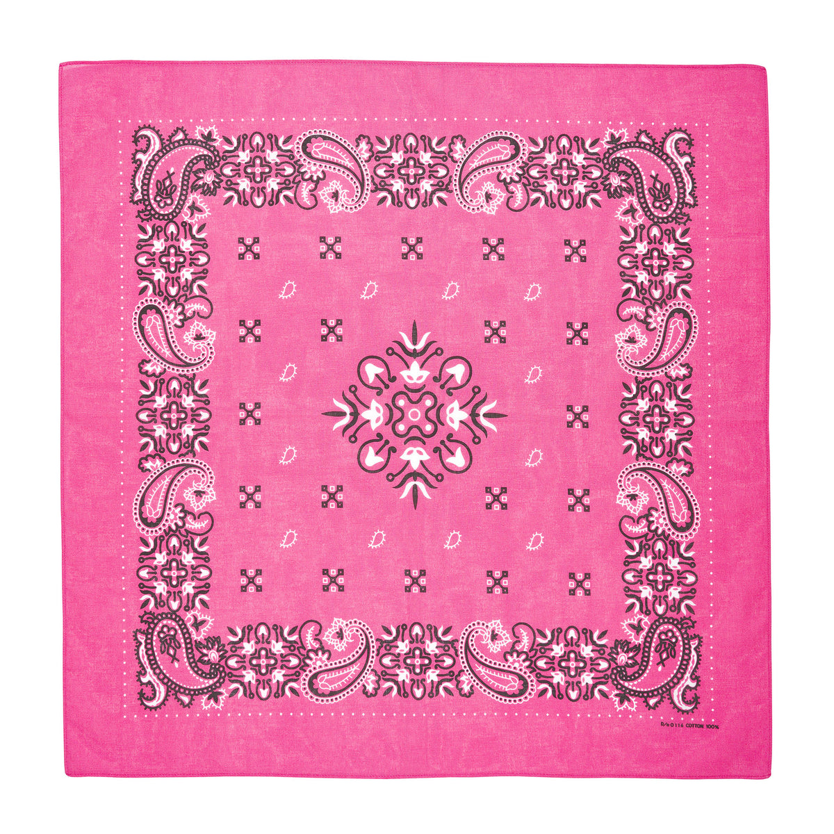 Fuchsia Paisley Cotton Bandana