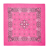 Fuchsia Paisley Cotton Bandana
