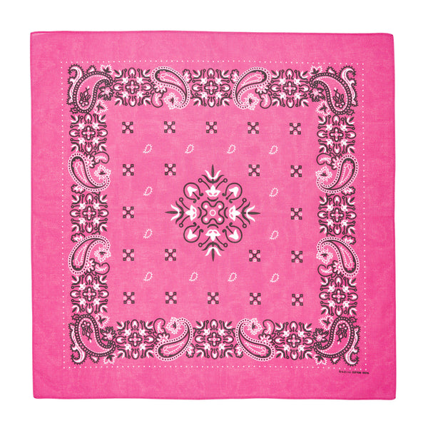 Fuchsia Paisley Cotton Bandana