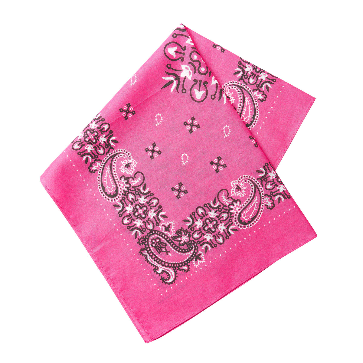 Fuchsia Paisley Cotton Bandana