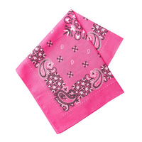 Fuchsia Paisley Cotton Bandana