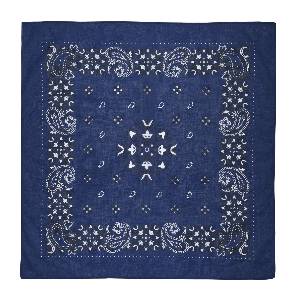 Navy Paisley Cotton Bandana