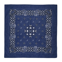 Navy Paisley Cotton Bandana