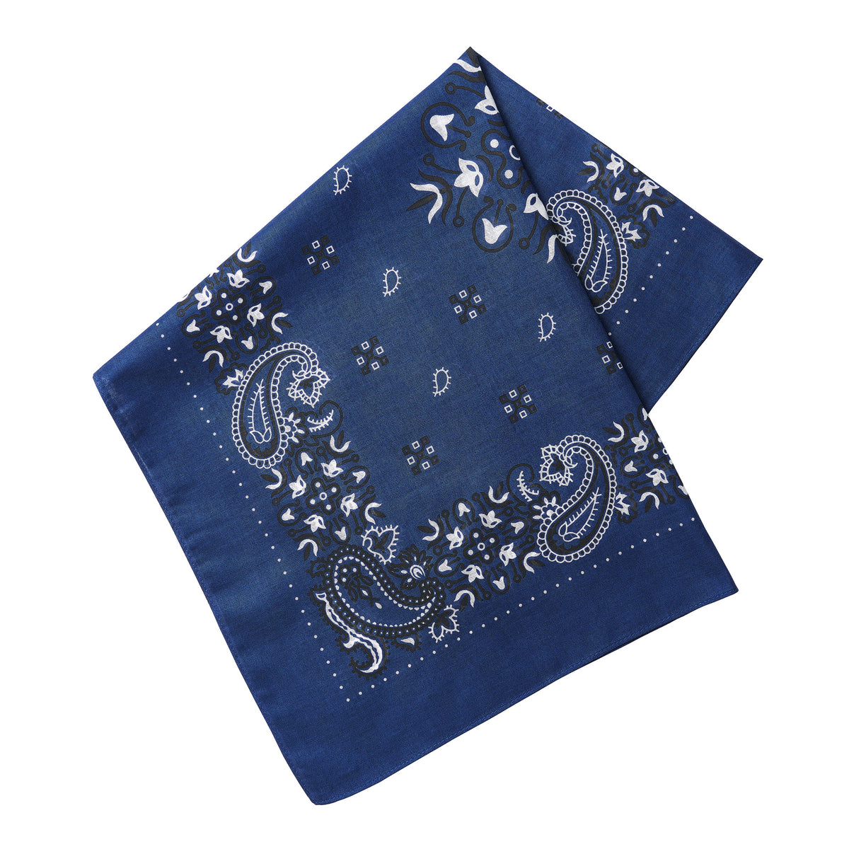 Navy Paisley Cotton Bandana