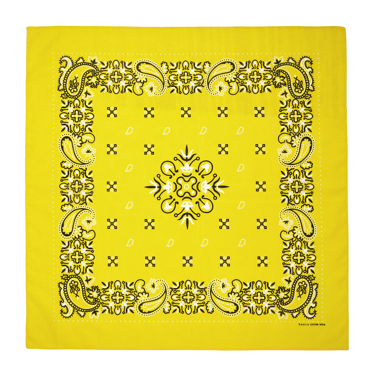 Yellow Paisley Cotton Bandana