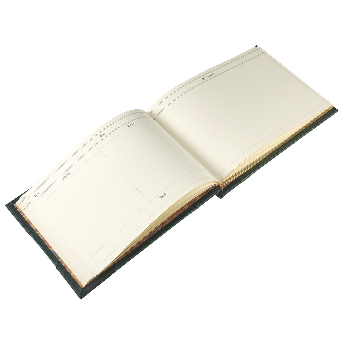 Green Half Bound Leather Game Book