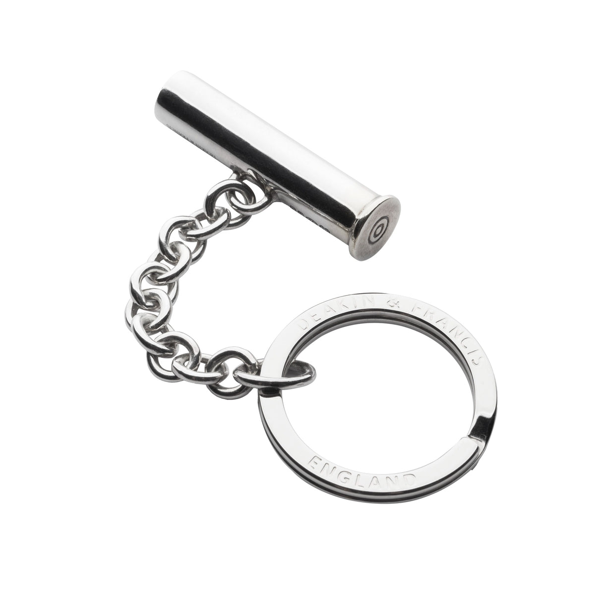 Cartridge Solid Silver Keyring