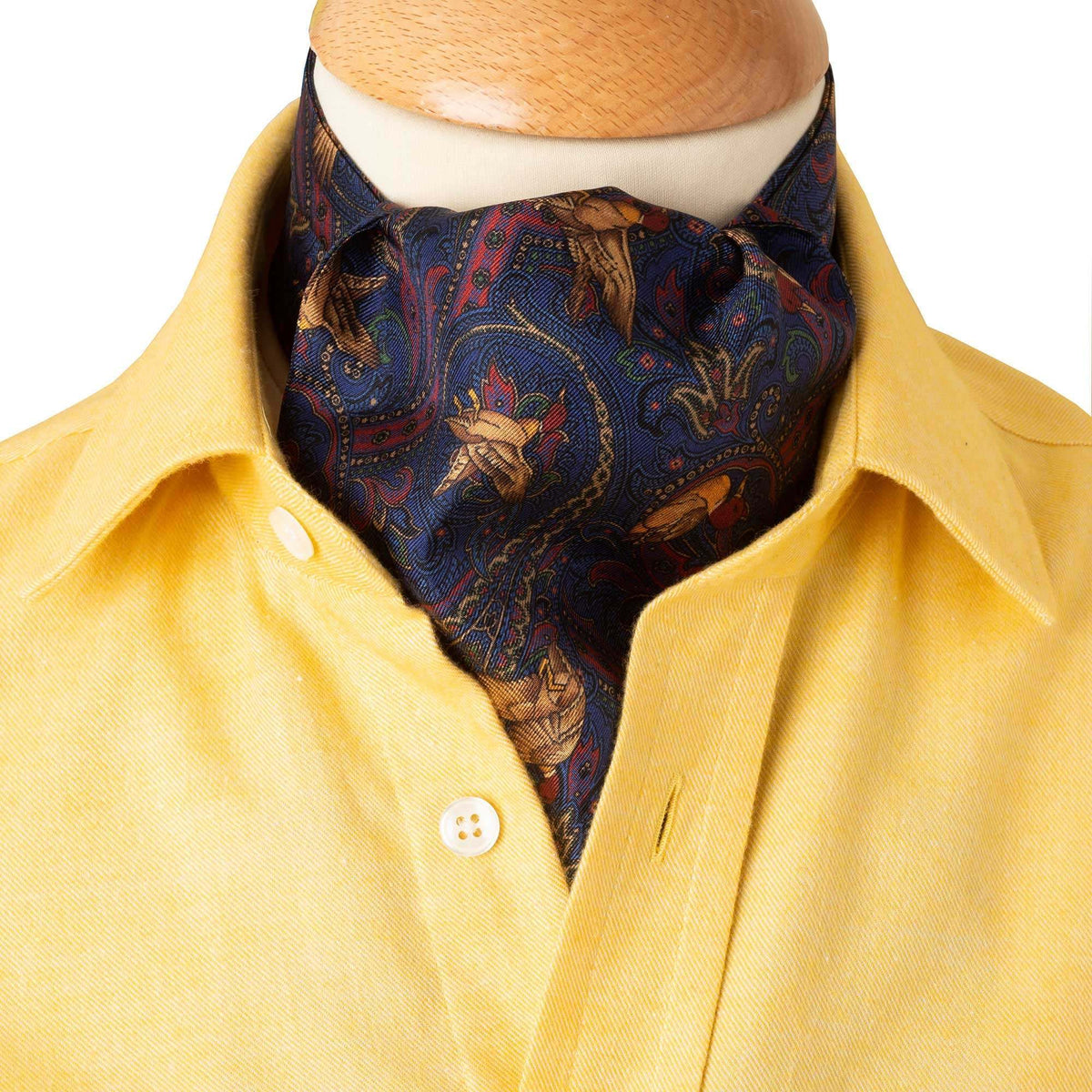 Navy Duck Silk Cravat