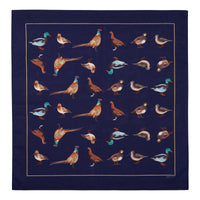 Navy Multi Game Birds Cotton Hank