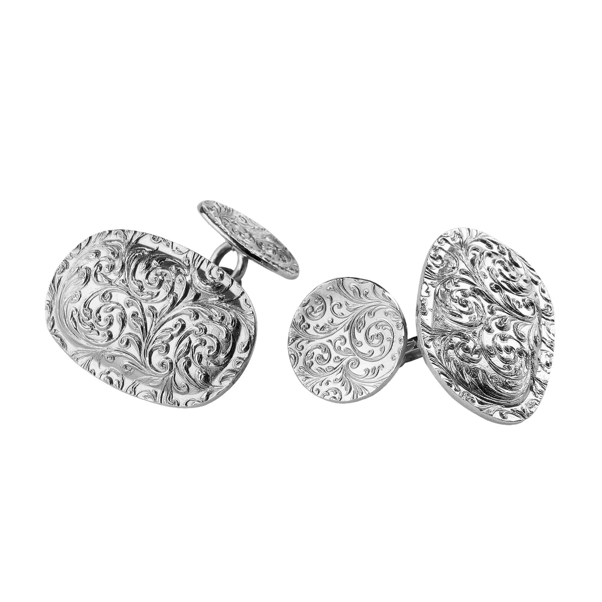 Malcolm Appleby Oval Scroll Cufflink