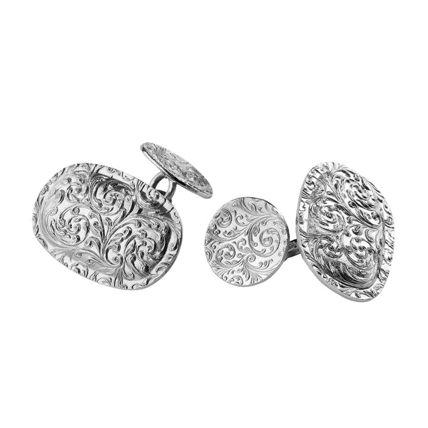 Malcolm Appleby Oval Scroll Cufflink