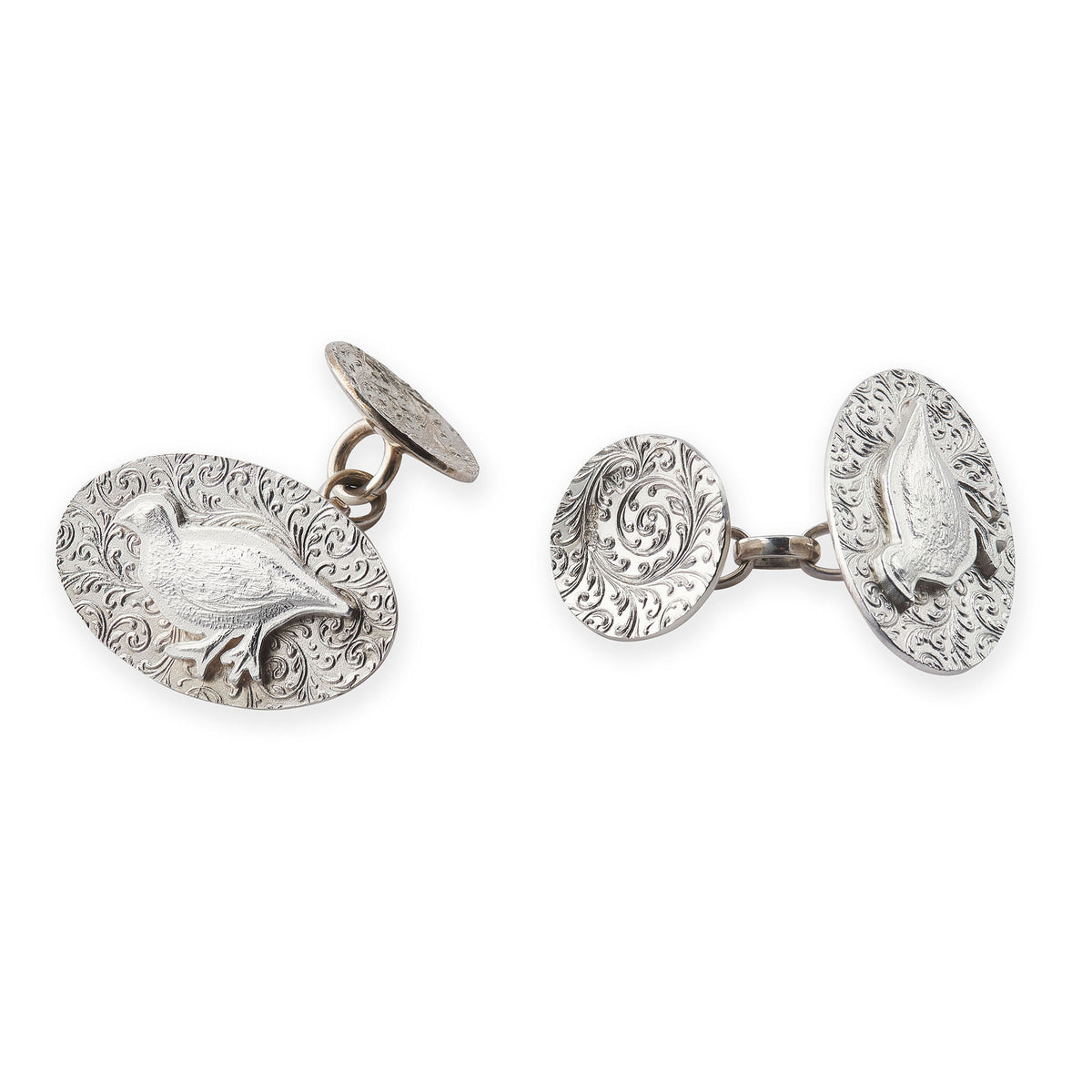 Malcolm Appleby Grouse Scroll Chain Cufflink