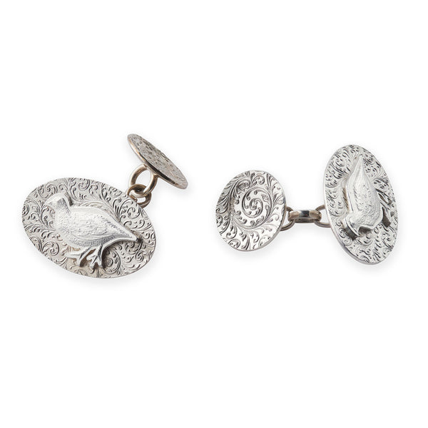 Malcolm Appleby Grouse Scroll Chain Cufflink