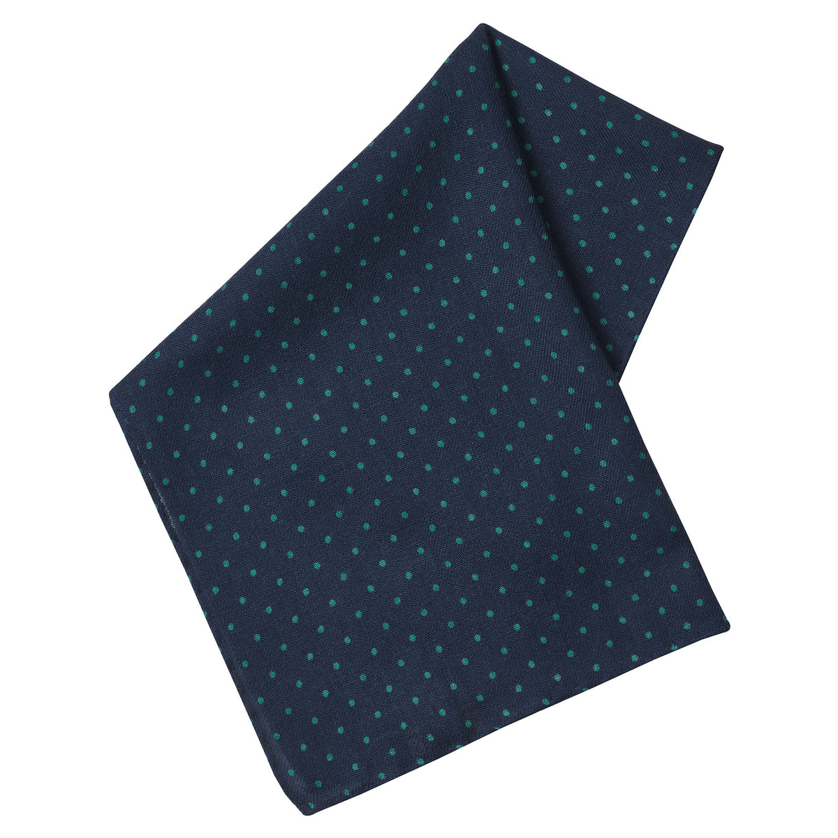 Navy Cashmere Green Spot Hank