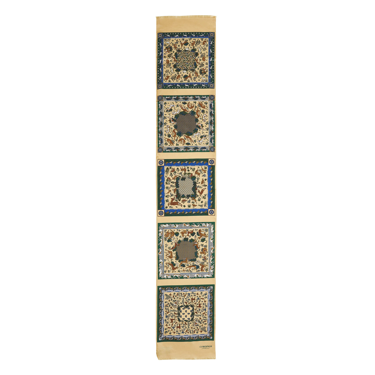 Cream Woodland Madder Silk Scarf