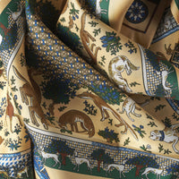 Cream Woodland Madder Silk Scarf
