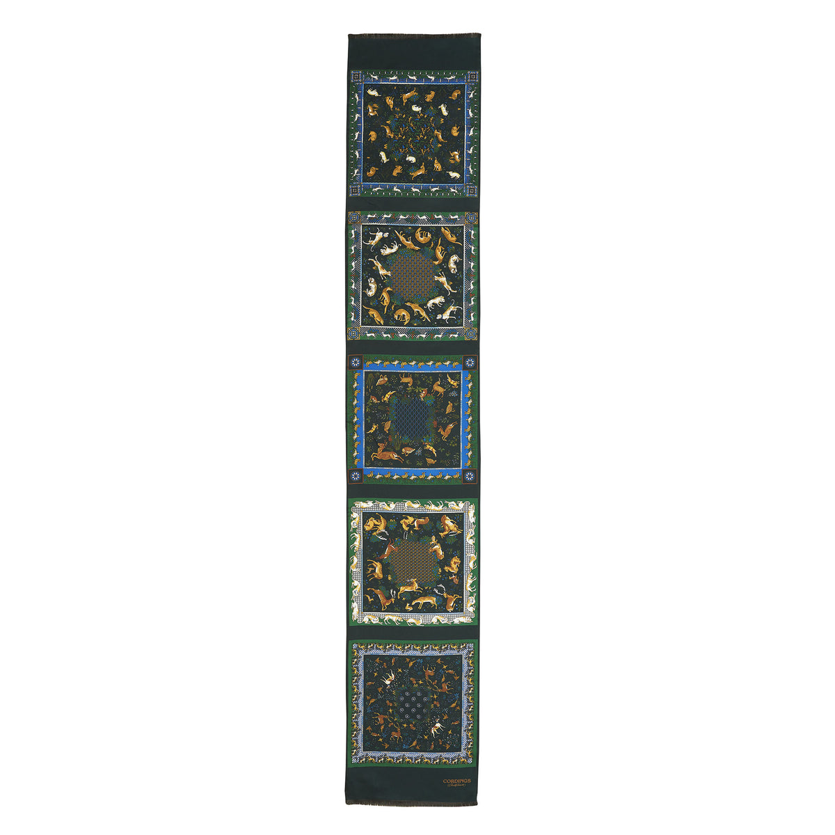 Green Woodland Madder Silk Scarf