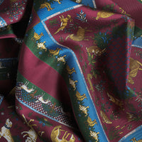 Wine Woodland Madder Silk Scarf