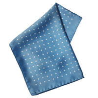 Sky Blue Silk White Spot Hank
