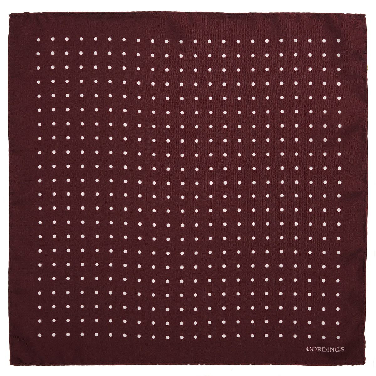 Burgundy Silk White Spot Hank