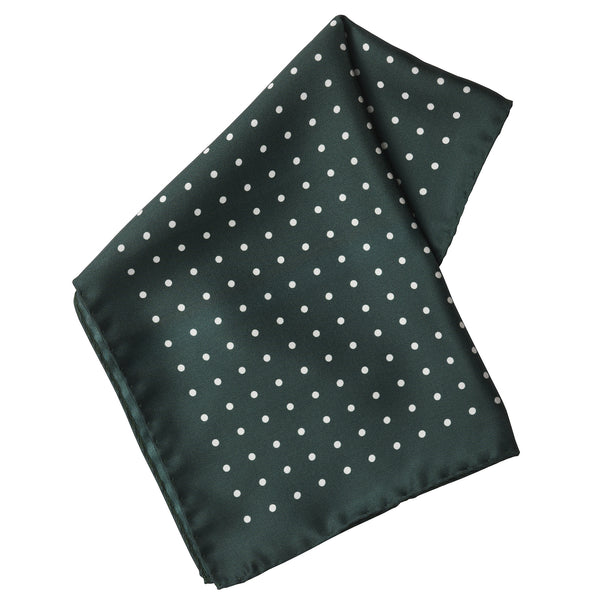 Green Silk White Spot Hank