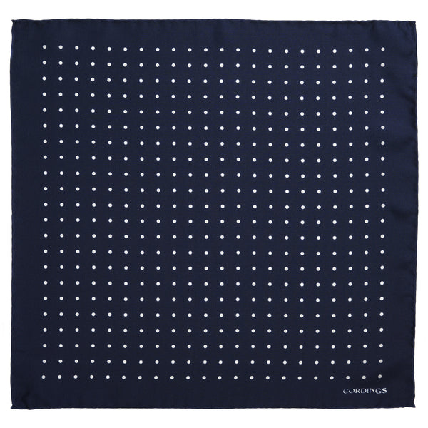 Navy Silk White Spot Hank