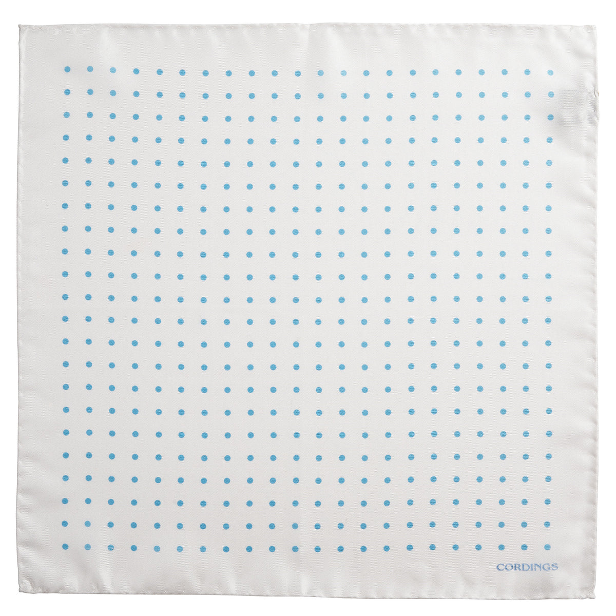 White Silk Blue Spot Hank