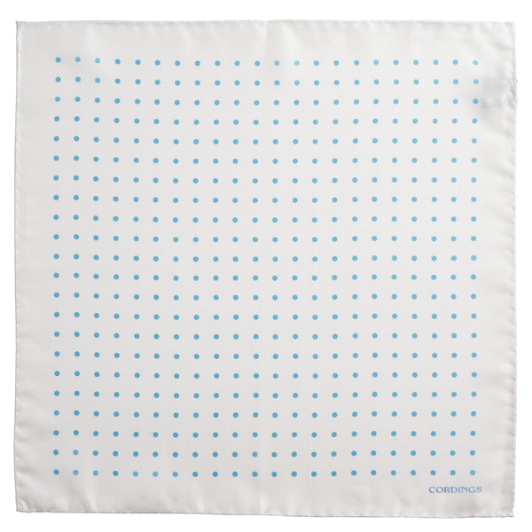White Silk Blue Spot Hank