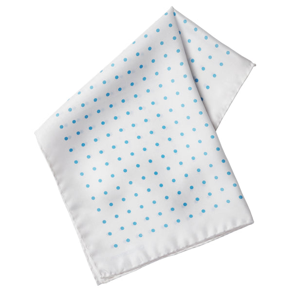 White Silk Blue Spot Hank