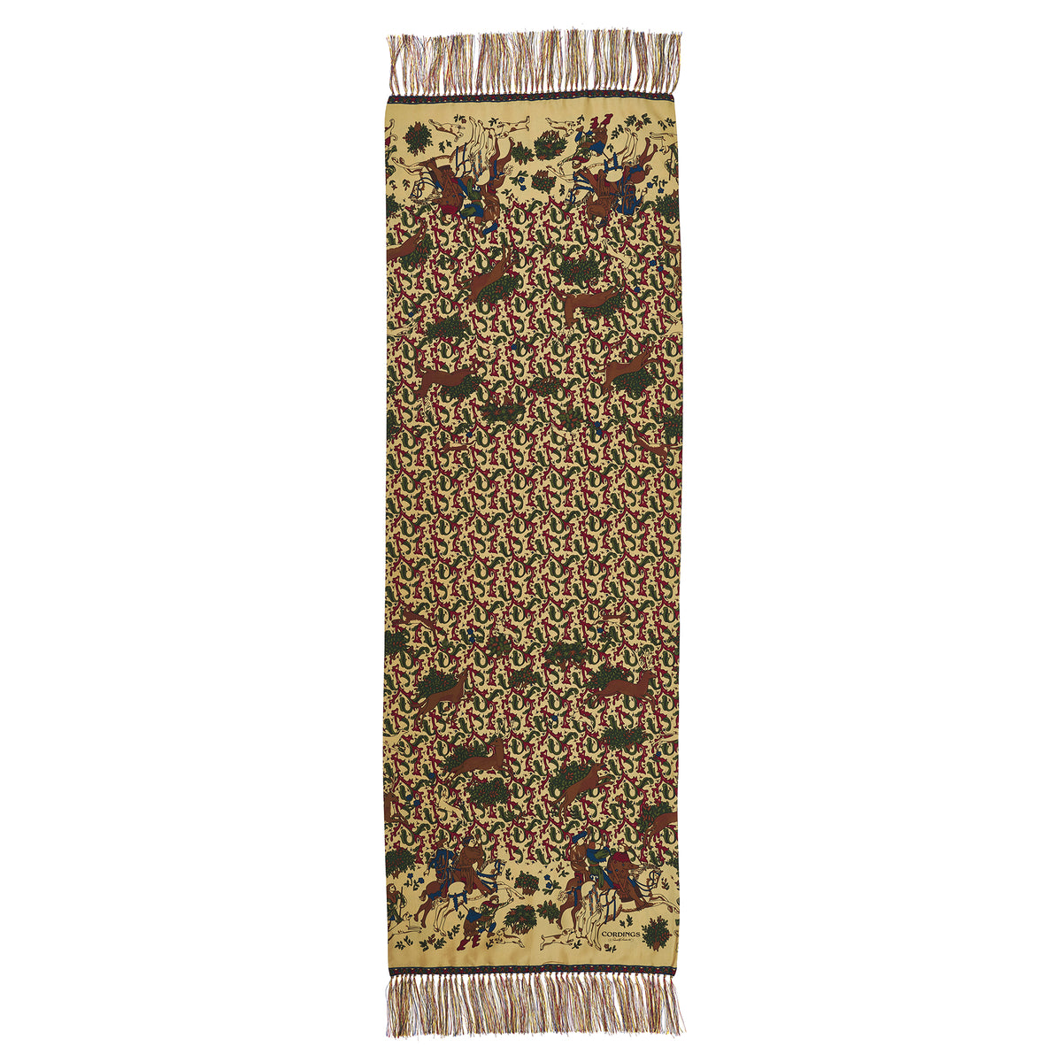 Buff Medieval Hunting Silk Scarf