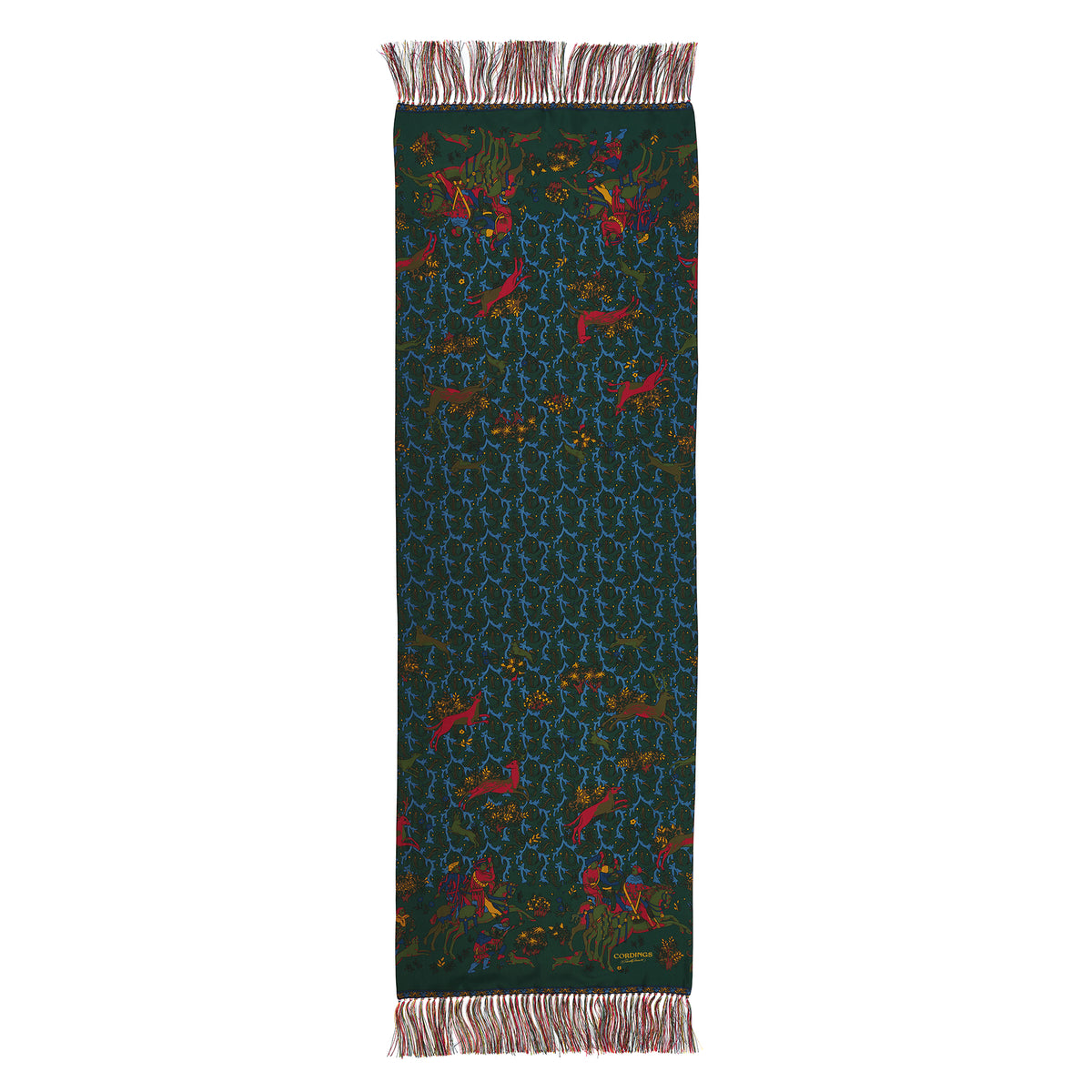 Green Medieval Hunting Silk Scarf