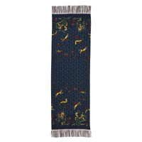 Navy Medieval Hunting Silk Scarf