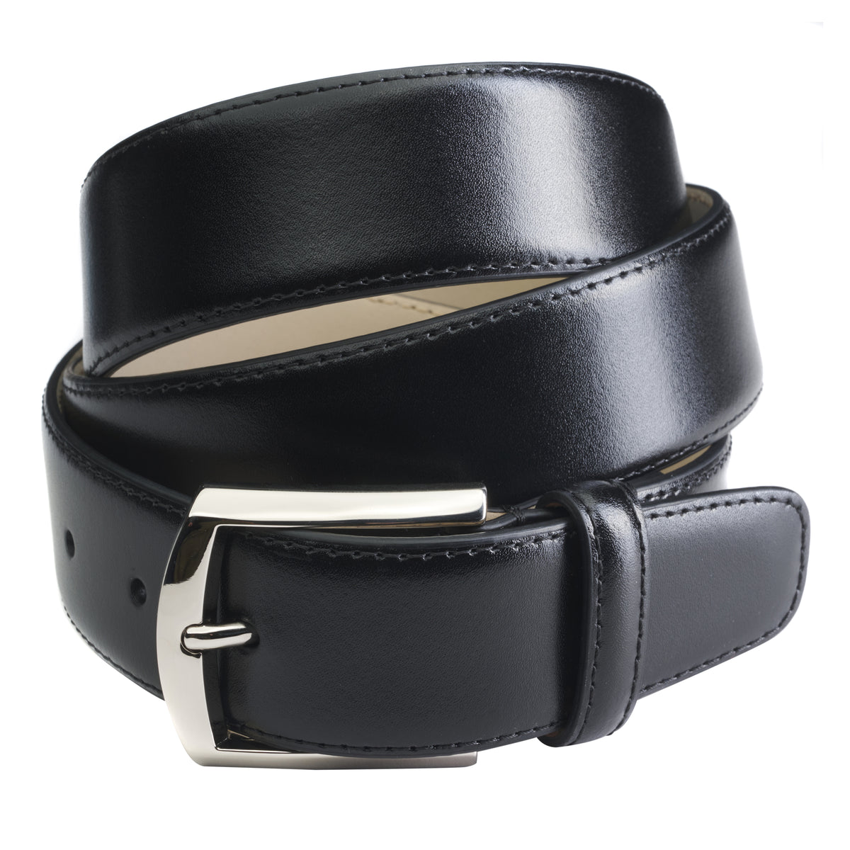 Black Classic Calf Grain Belt