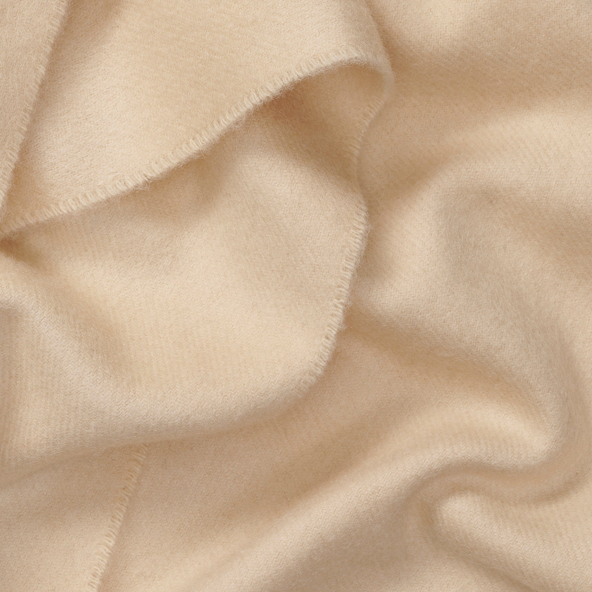 Cream Solid Cashmere Scarf
