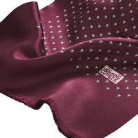 Burgundy Silk Fox Head Scarf