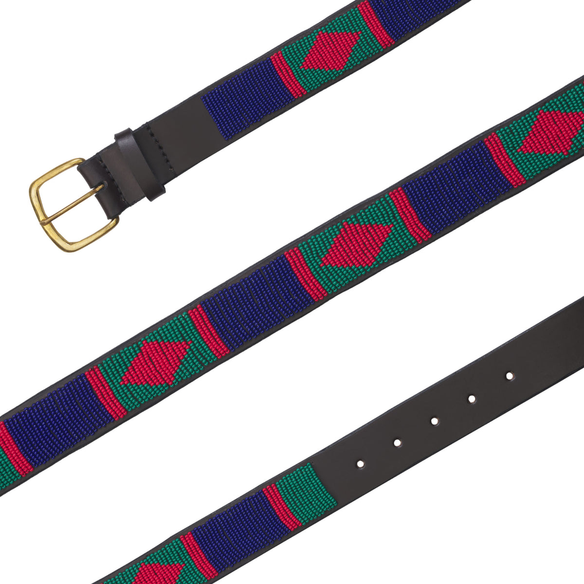 Green Red Nairobi Beaded Belt
