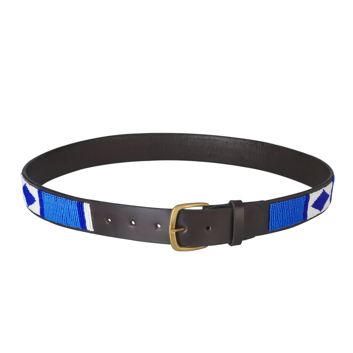 Blue Nairobi Beaded Belt