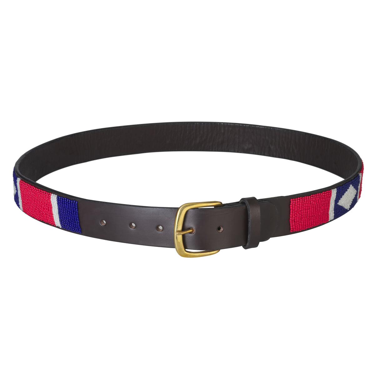 Navy Red Nairobi Beaded Belt