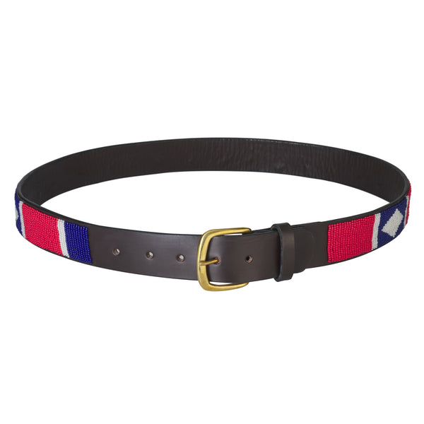 Navy Red Nairobi Beaded Belt